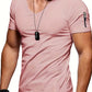 LORENZ - Locker geschnittenes Herren-T-Shirt mit V-Ausschnitt