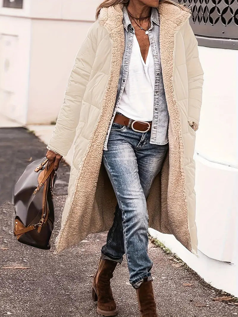 Joline  - Glamouröser Winterzauber: Stylischer Mantel für wohlig-warme Eleganz