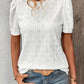 Weiße Bluse mit Lochmuster - Sophia