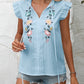 Weiße Stickerei-Bluse - Clara