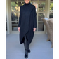 AMALIE -  Langer Pullover mit hohem Halsausschnitt