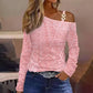 HerbstTrend® - Süßes rosa langärmeliges Top