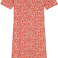 BioBlüte® - Blütenrausch ein rotes Midikleid mit floralen Details