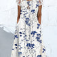 Kleid mit Blumendruck und Spitzenärmeln