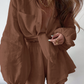 LANNA - Stylisches Leinen Set aus Hemd und Shorts