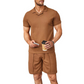 Polo + Short Set - Suit Waffle Style Casual