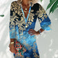 Langarmkleid mit Boho-Druck