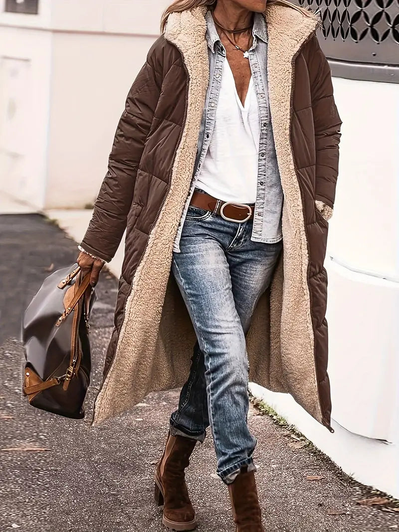 Joline  - Glamouröser Winterzauber: Stylischer Mantel für wohlig-warme Eleganz