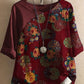 Kurzärmeliges Shirt mit Blumenmuster - Rosa
