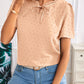 Dunkelblaue Bluse mit Spitzenkragen - Anna