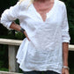 Elegante Boho-Langarmbluse: Luftiges Design, Vielseitiger Stil