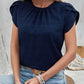 Dunkelblaue Bluse mit Raffungen - Mila