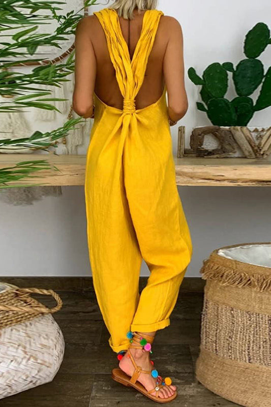 Luftiger Jumpsuit mit Raffdetail