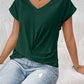 Grünes V-Ausschnitt Shirt - Laura