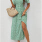 Grace – luftiges maxikleid mit kurzen armeln und v-ausschnitt