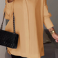 Elegante Oversize-Hemdbluse mit Rollärmeln