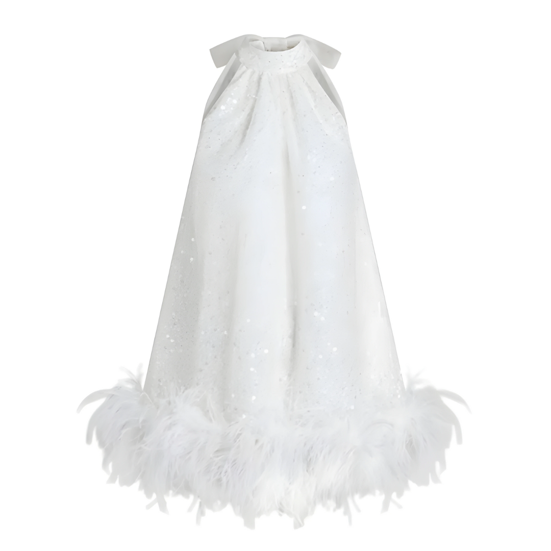 Paillettenbesetztes Federkleid - Aisha