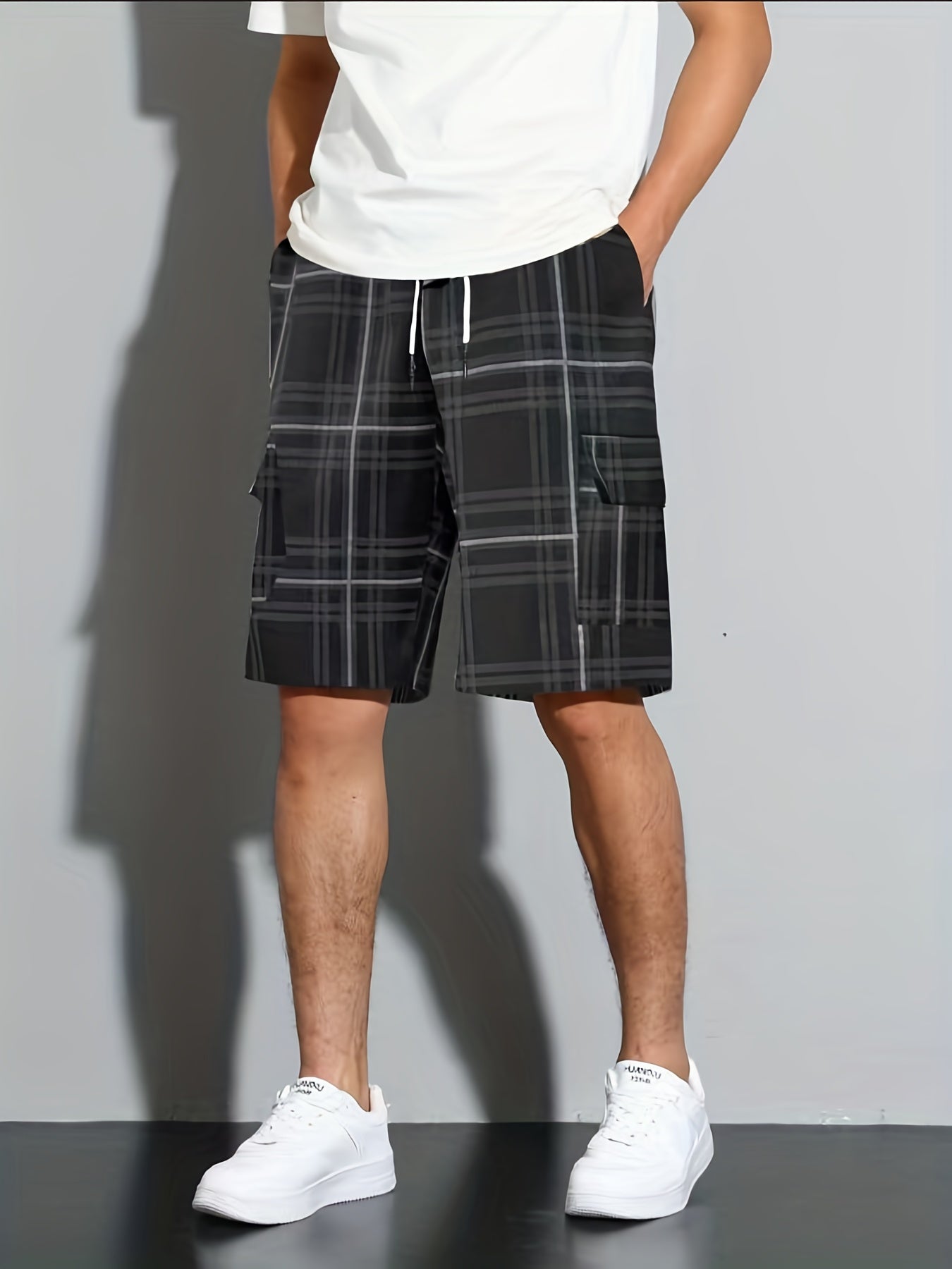 Lässige karierte Strandshorts