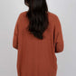 Damen Oversized Sweater mit Taschen und Rundhalsausschnitt