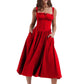 Moonlight™ Schwarzes Midi-Sonnenkleid