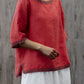 Ethno-Stil Leinentop - Boho-Chic & Komfort