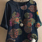 Kurzärmeliges Shirt mit Blumenmuster - Rosa