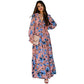 Bianca - Florales Maxikleid in Dunkelgrün