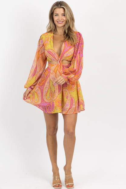 Lara - Paisley Chiffon Sommerkleid