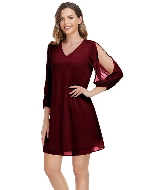 Eva - Rotes Satin Abendkleid