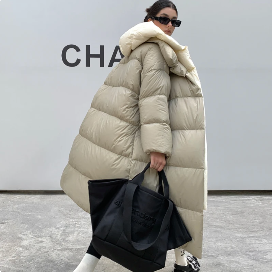 Amalia - Lange Puffer Daunenjacke