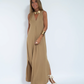 AYANIA - Set aus langem schlankmachenden Kleid und Weste