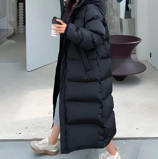 HANNA - Lange Puffer Daunenjacke