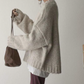 BELLA - Eleganter Strickpullover mit großer Tasche