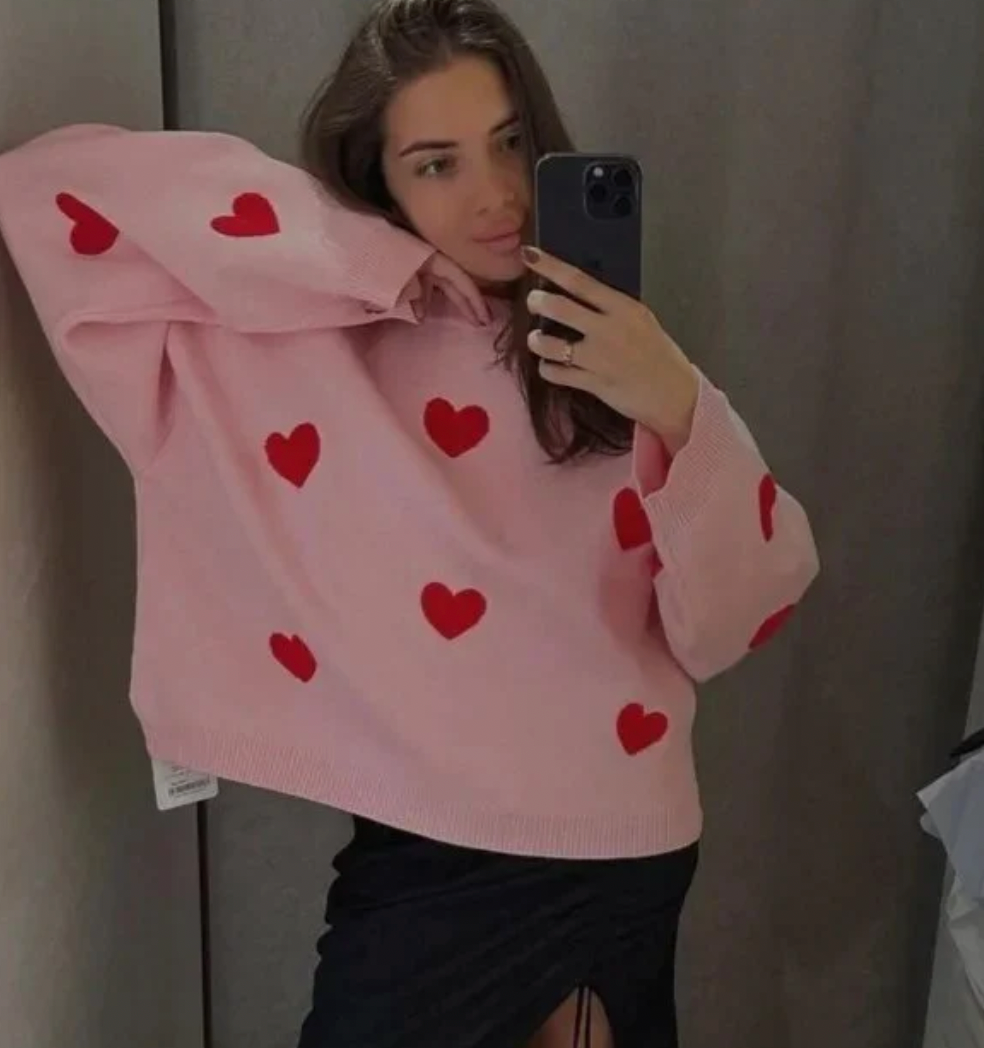 LOVE - warmer Pullover für den Frühling