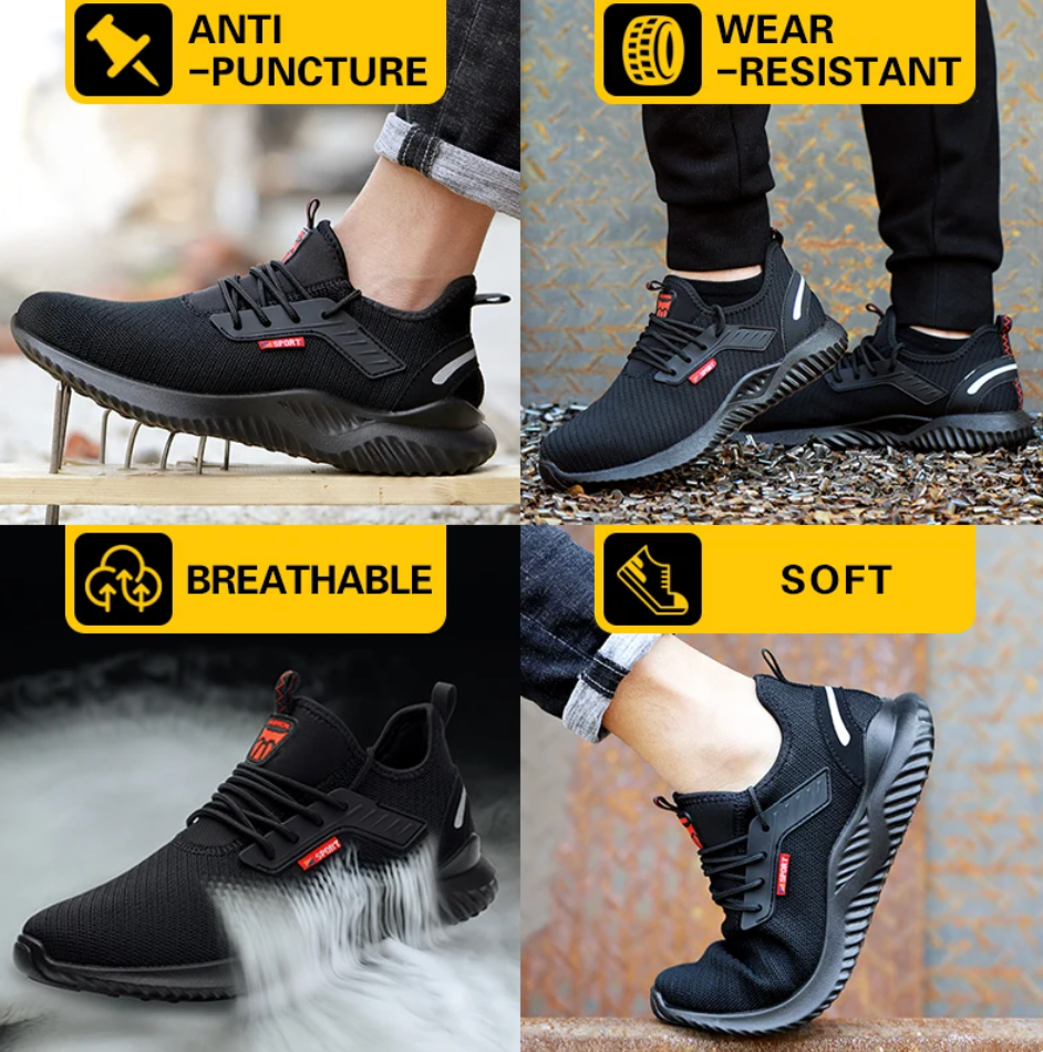 SAFETY™ - Unglaublich robuste und bequeme Sicherheitsschuhe mit integrierter Stahlkappe