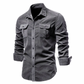 LUKAS - Elegantes Cord Hemd mit Kragen