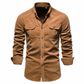 LUKAS - Elegantes Cord Hemd mit Kragen