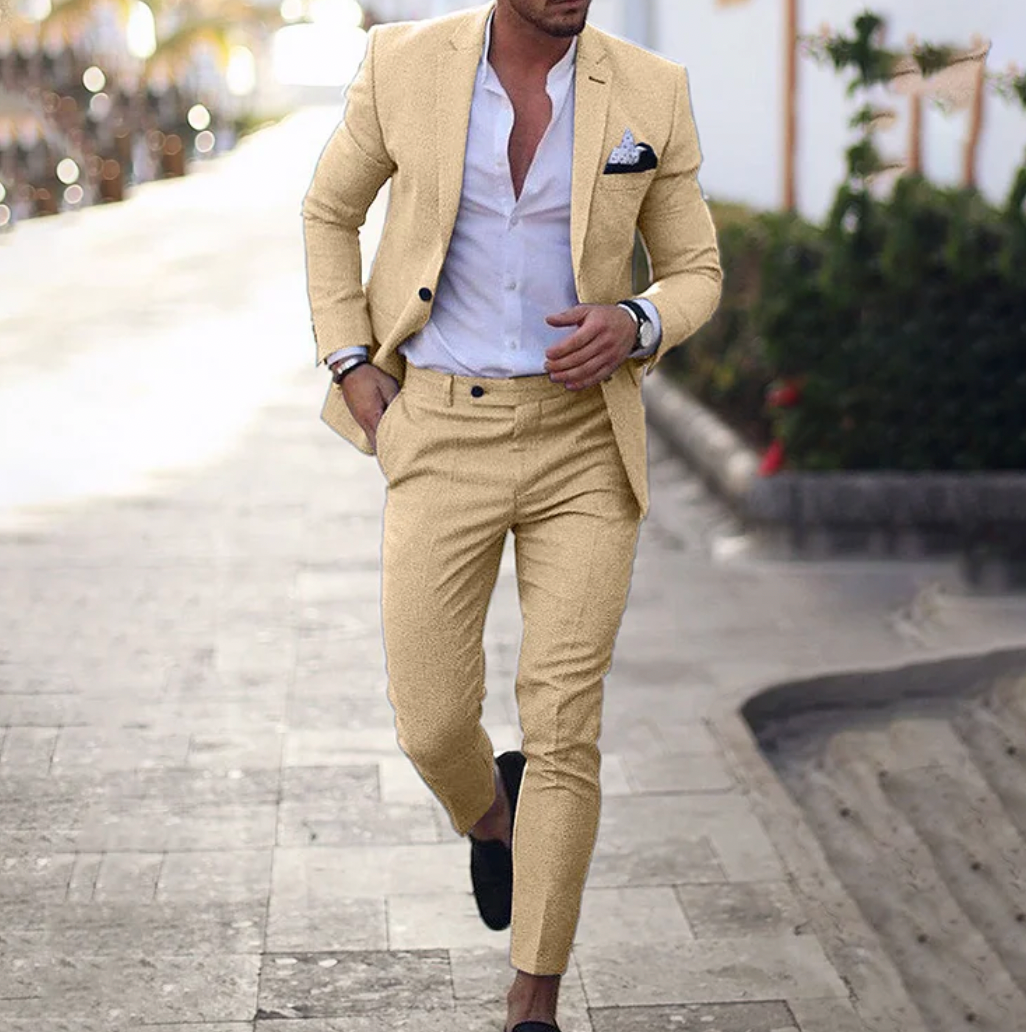 Giovanni - 2-teiliges set für herren aus schlichtem business-blazer und hose