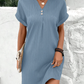ANTEA - Elegantes Kleid mit kurzen Ärmeln für den Frühling/Sommer