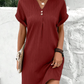 ANTEA - Elegantes Kleid mit kurzen Ärmeln für den Frühling/Sommer