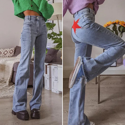 Mena - Jeans mit Stern Patchwork