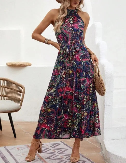 Nina - Musterreiches Maxikleid in Pastelltönen