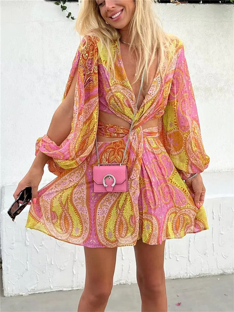 Lara - Paisley Chiffon Sommerkleid