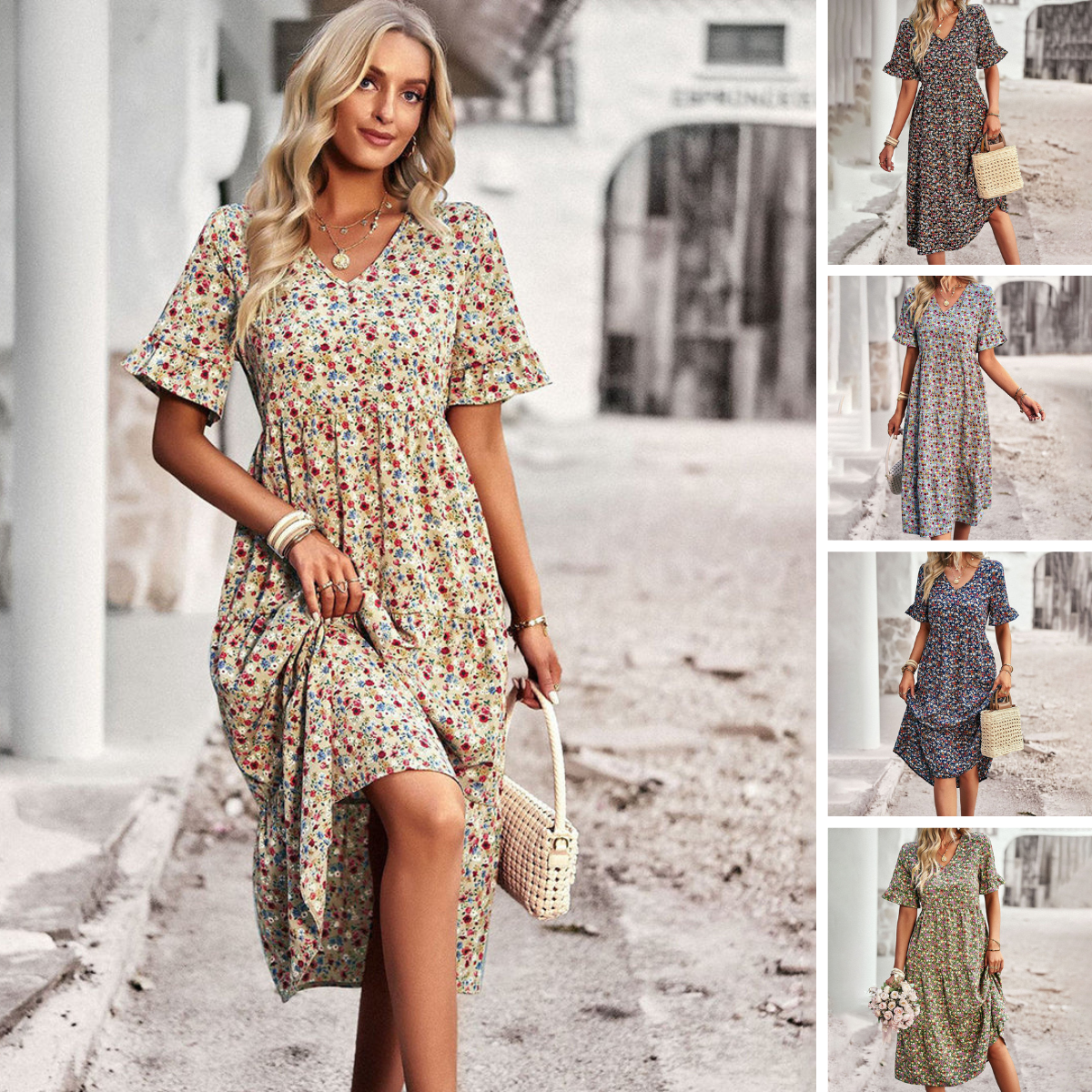 Lena – Blumen Sommerkleid