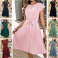 Sophia - elegantes sommerkleid mit taillenband & fließender a-linie