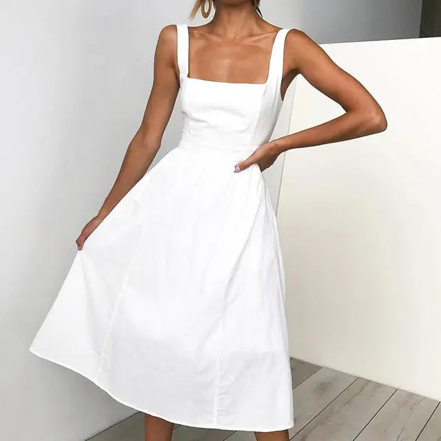 Eva - Weißes Casual-Sommerkleid