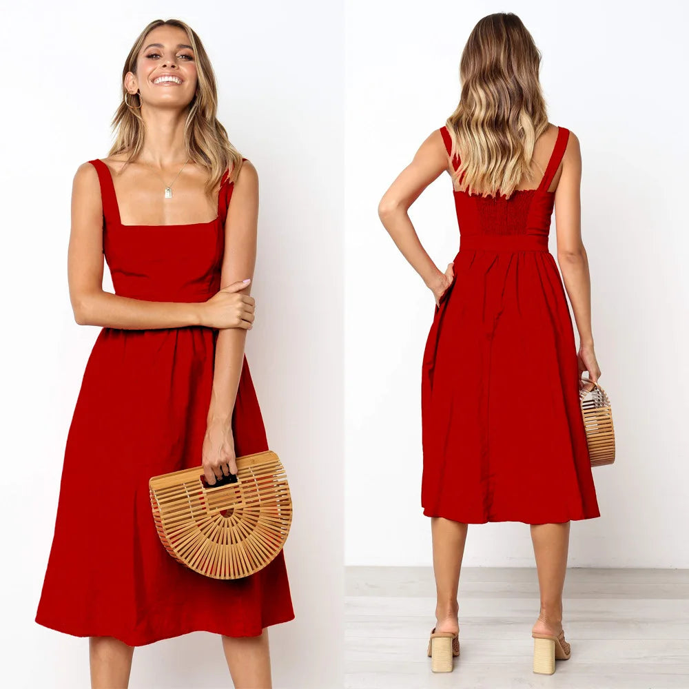 Eva - Weißes Casual-Sommerkleid
