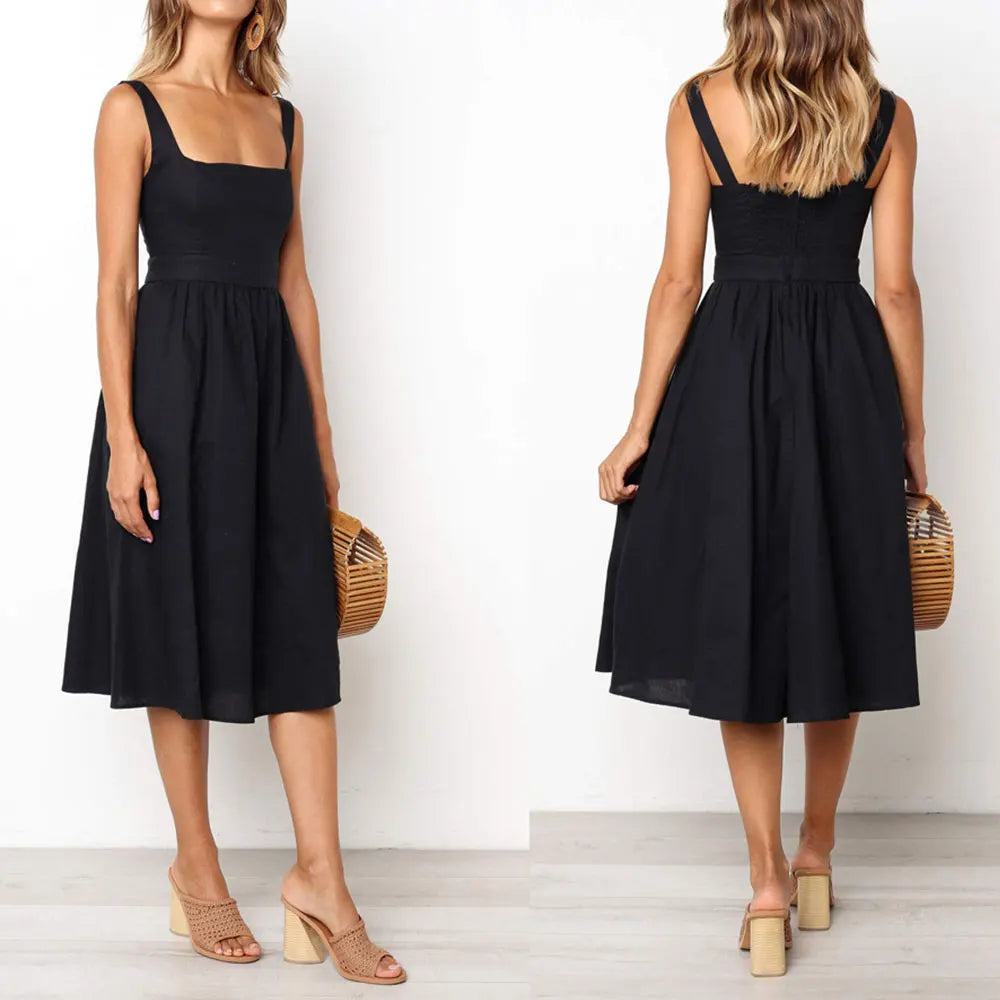 Eva - Weißes Casual-Sommerkleid