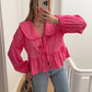 Gudrun – Schicke Schnürbluse mit Puppenkragen für Damen