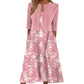 Clara - Königsblaues Kleid mit Blumenakzent
